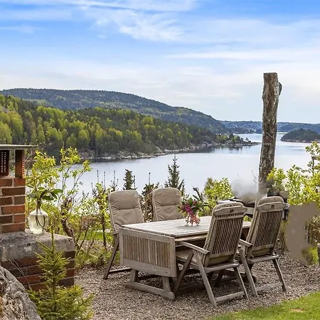 度假居 Charming Seaside With Fjord Views 阿斯克尔